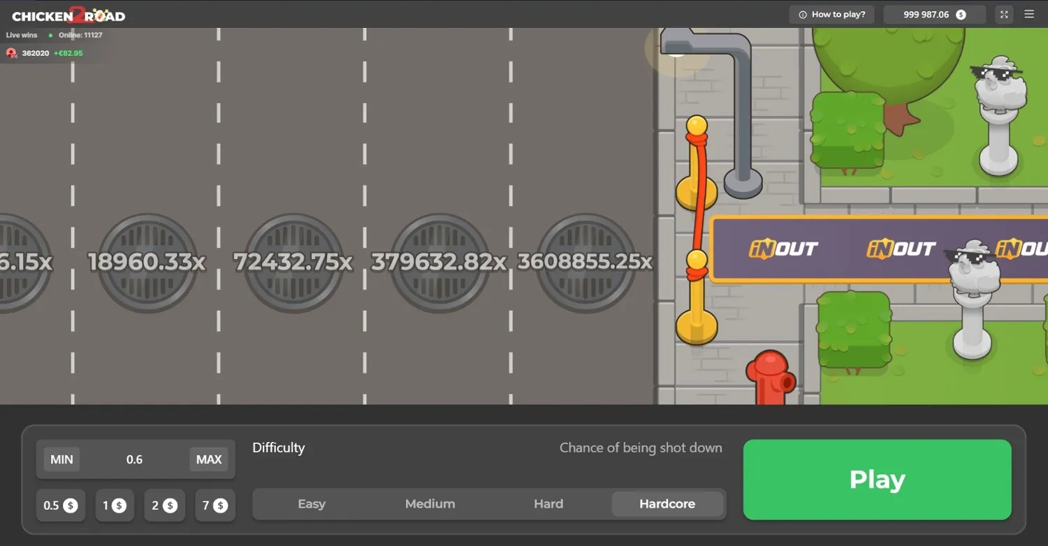 Modalità Hardcore di Chicken Road 2 con moltiplicatori elevati