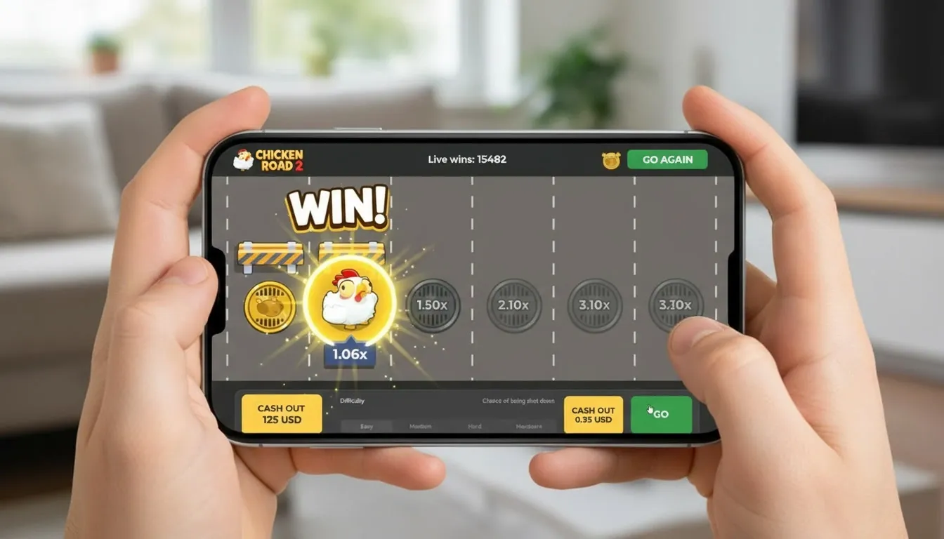 Chicken Road 2 visualizzato su smartphone in modalità verticale